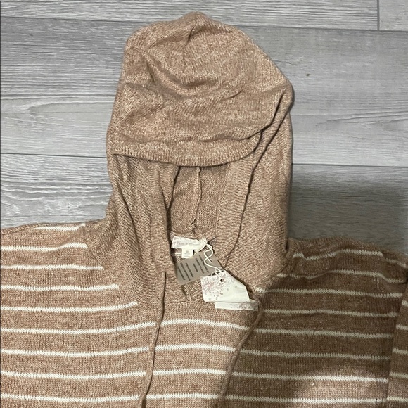 Hem & Thread Tan and Cream Striped Long Sleeve Dress - Picture 4 of 11